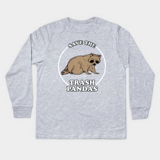 Save The Trash Pandas Kids Long Sleeve T-Shirt